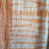 Orange & White Tie-Dye Raw Cotton Throw with Fringe | Soft & Breathable 145×200cm Cotton Blanket for Sofa, Bed & Travel